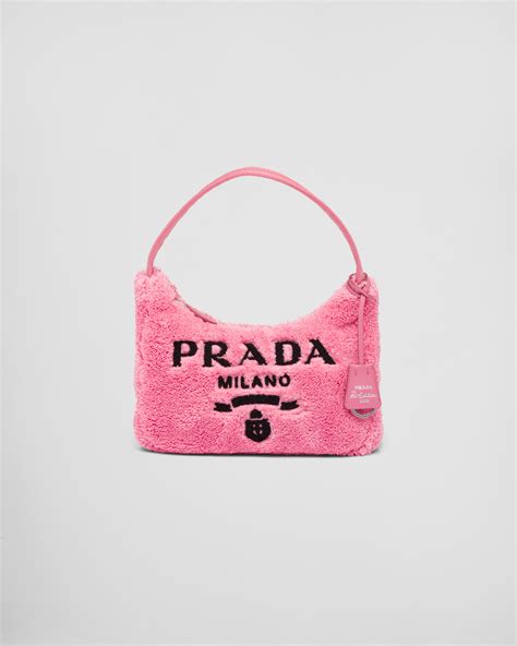 prada bag glitter|pink fluffy prada bag.